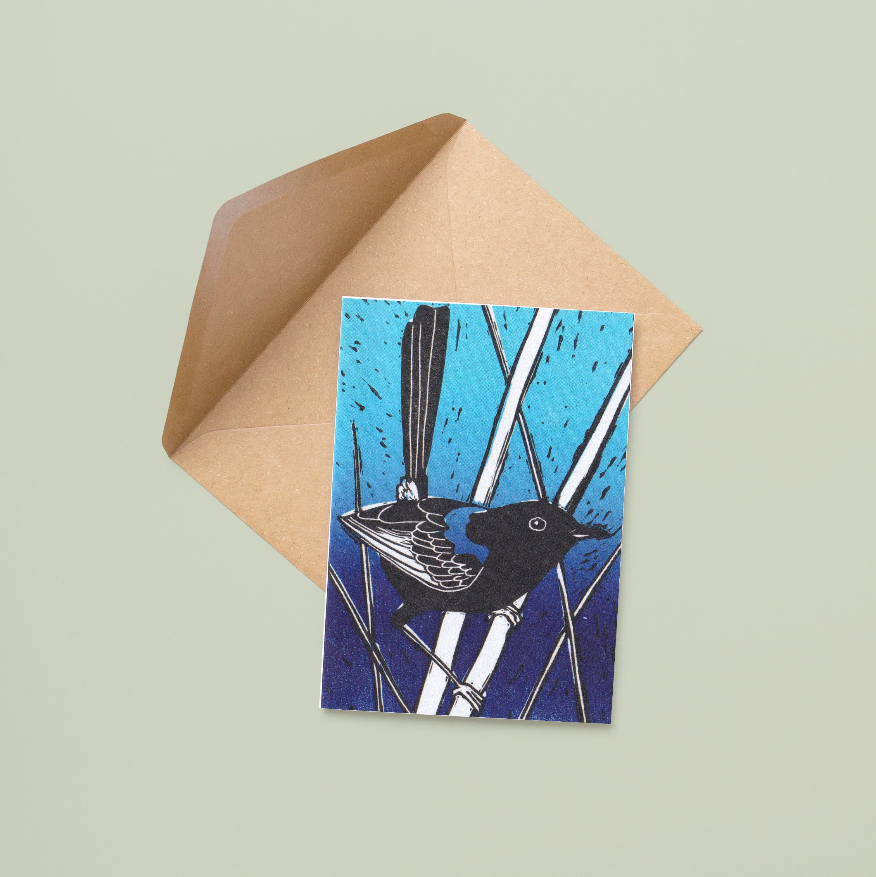 Blue Fairy Wren - A6 Greeting Card - Little Rowan Redhead