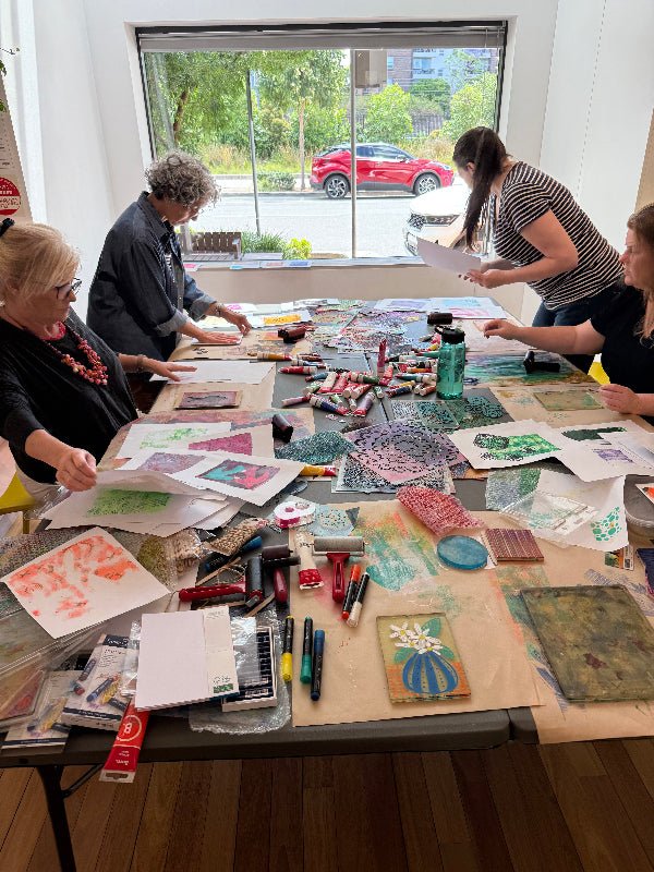 Gelli Print Play Workshop - Little Rowan Redhead