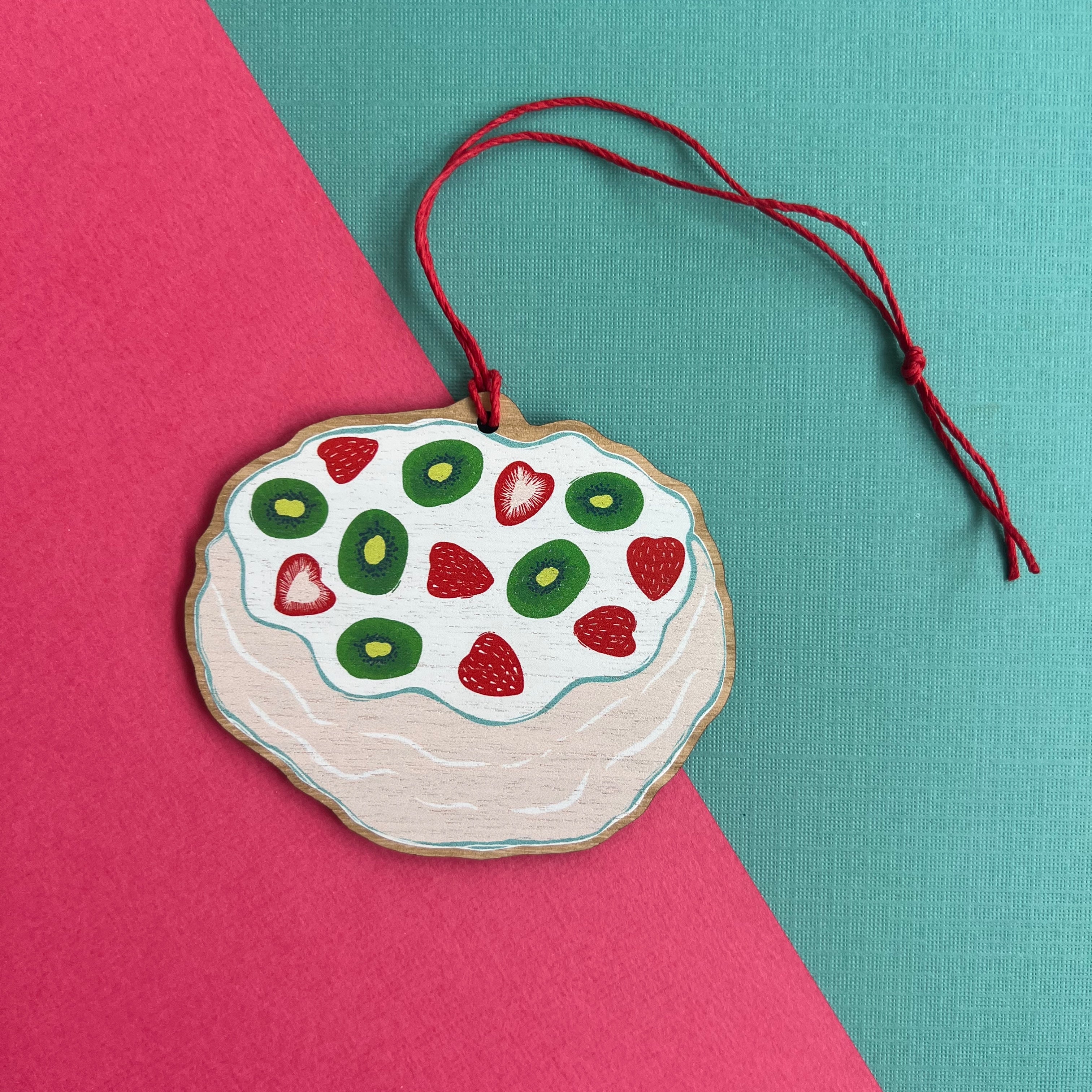Pavlova - Wooden Christmas Ornament - Little Rowan Redhead