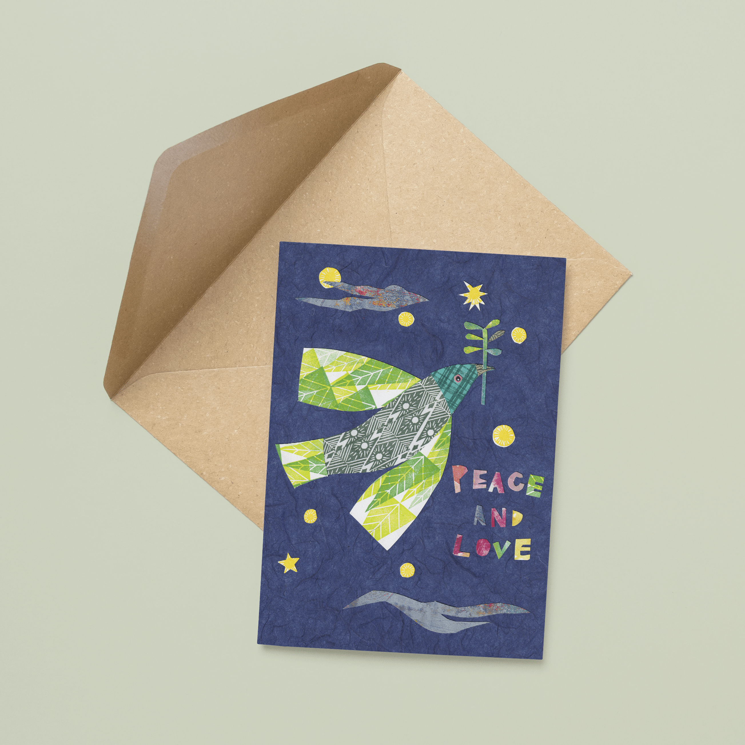 Peace and Love - A6 Greeting Card (Wholesale) - Little Rowan Redhead