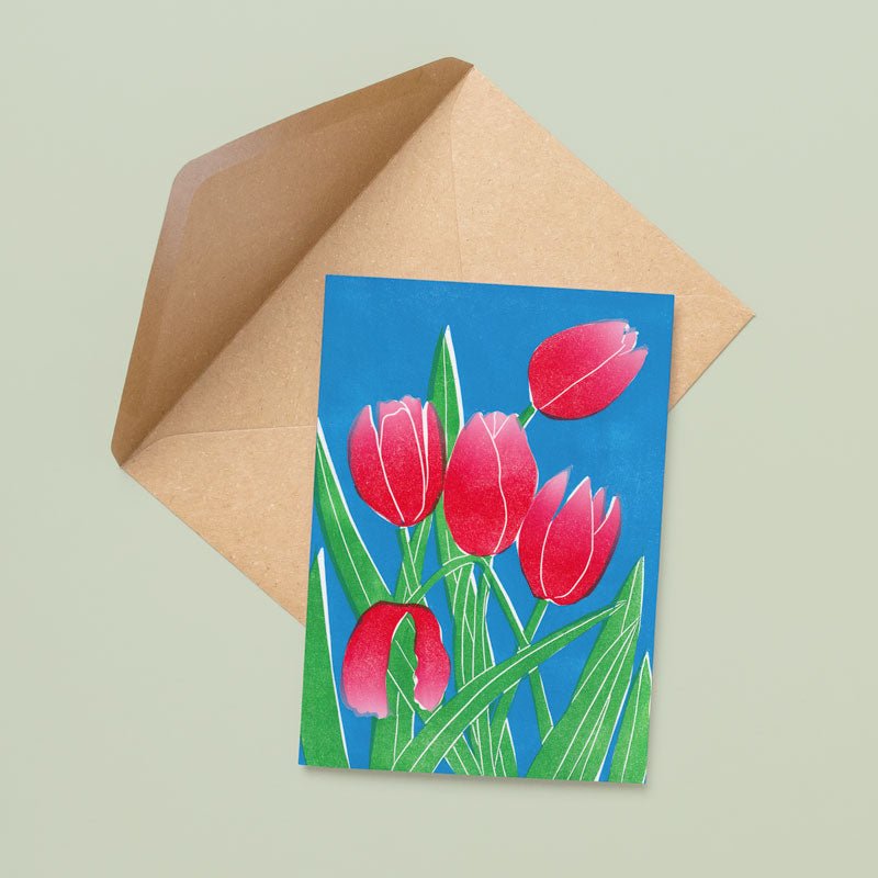 Tulip Fever - A6 Greeting Card Made in Australia (Wholesale) - Little Rowan Redhead