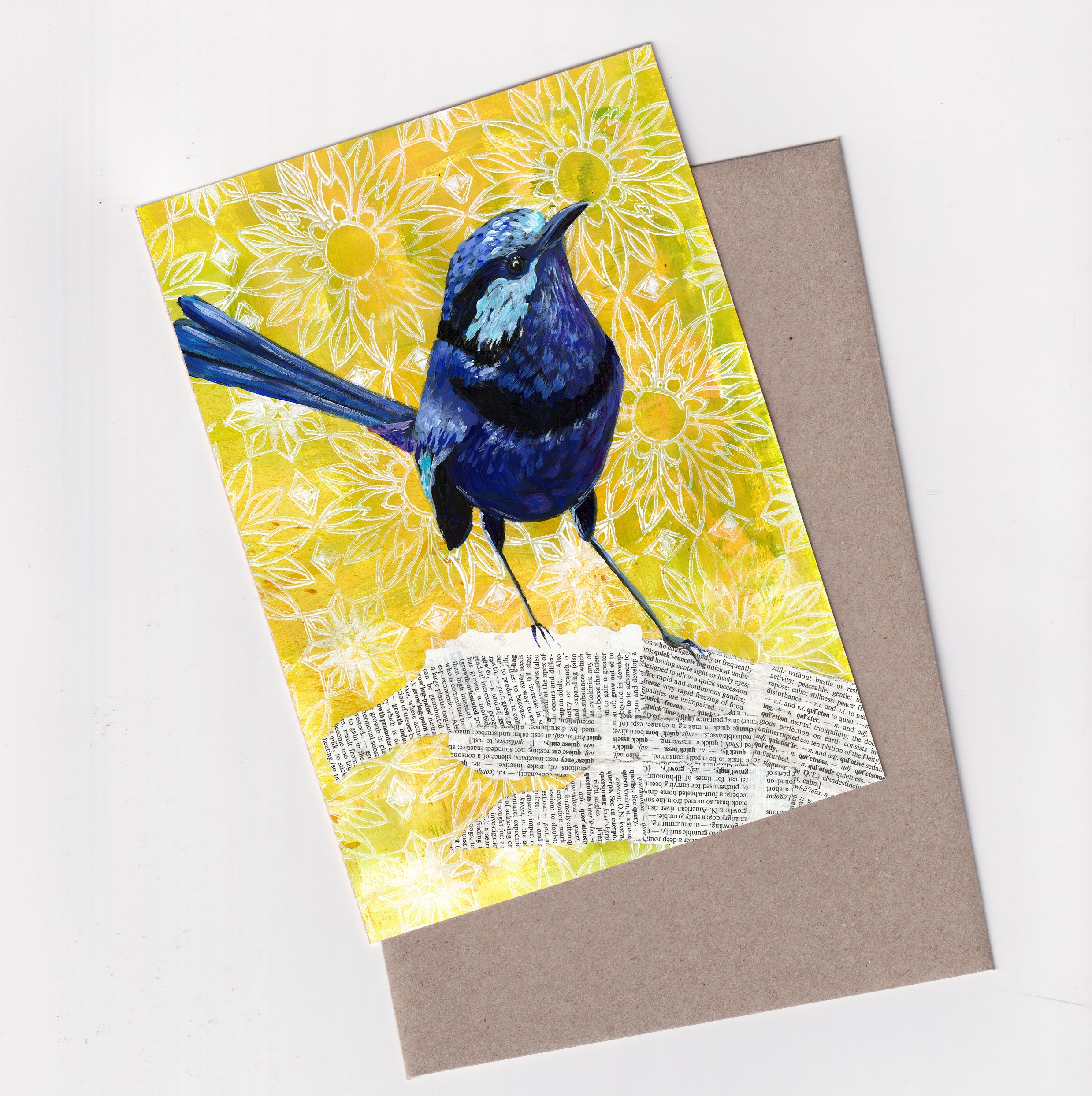 Splendid Blue Wren - A6 Greeting Card - Little Rowan Redhead