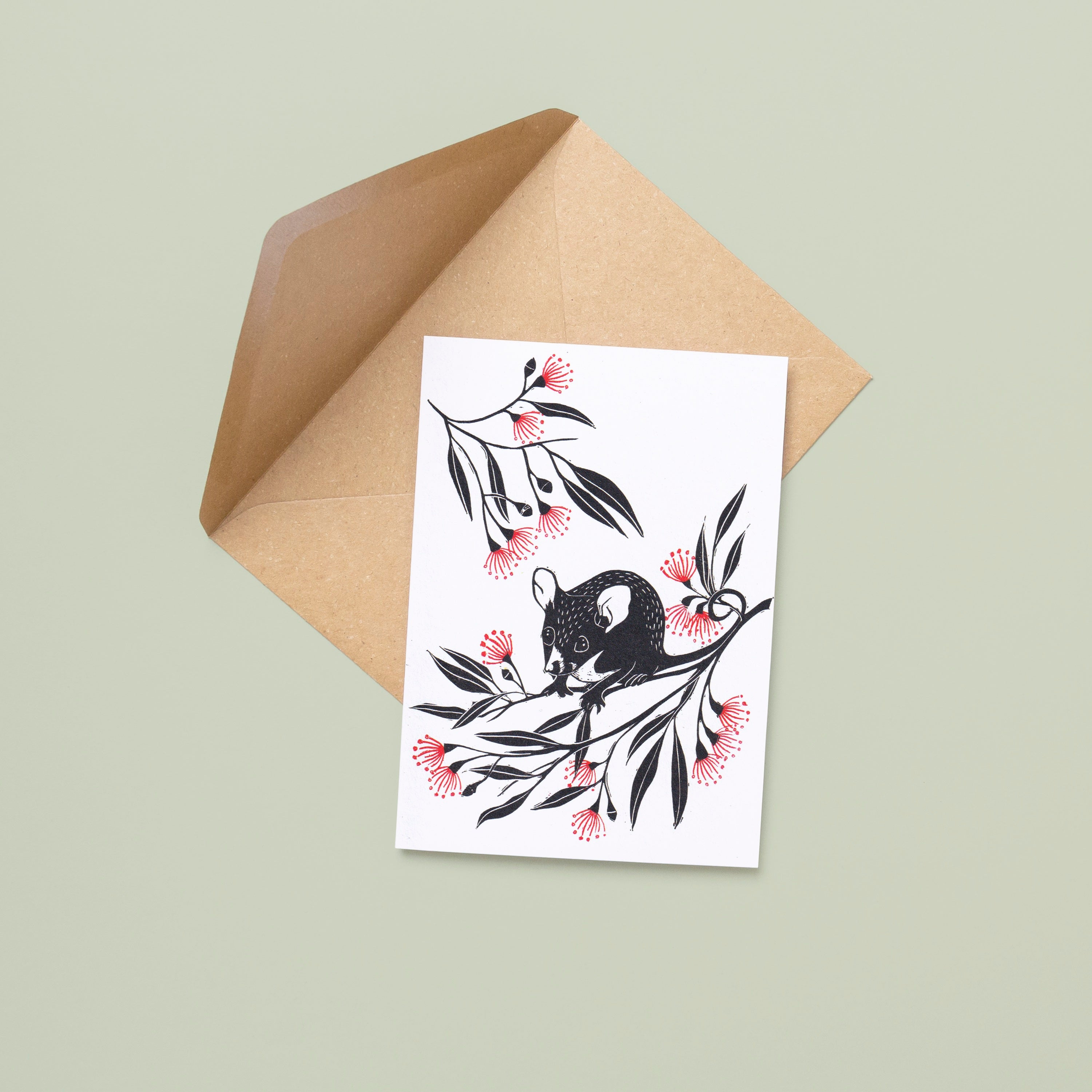 Pygmy Possum - A6 Greeting Card - Little Rowan Redhead