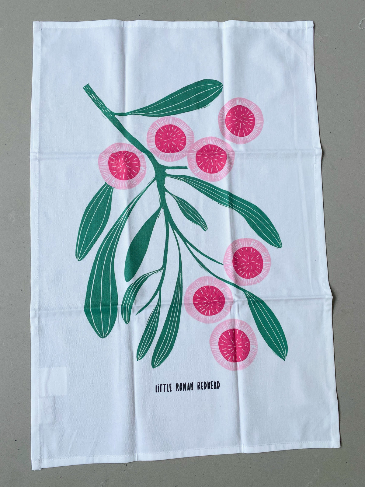 Organic cotton tea towel - Hakea Laurina