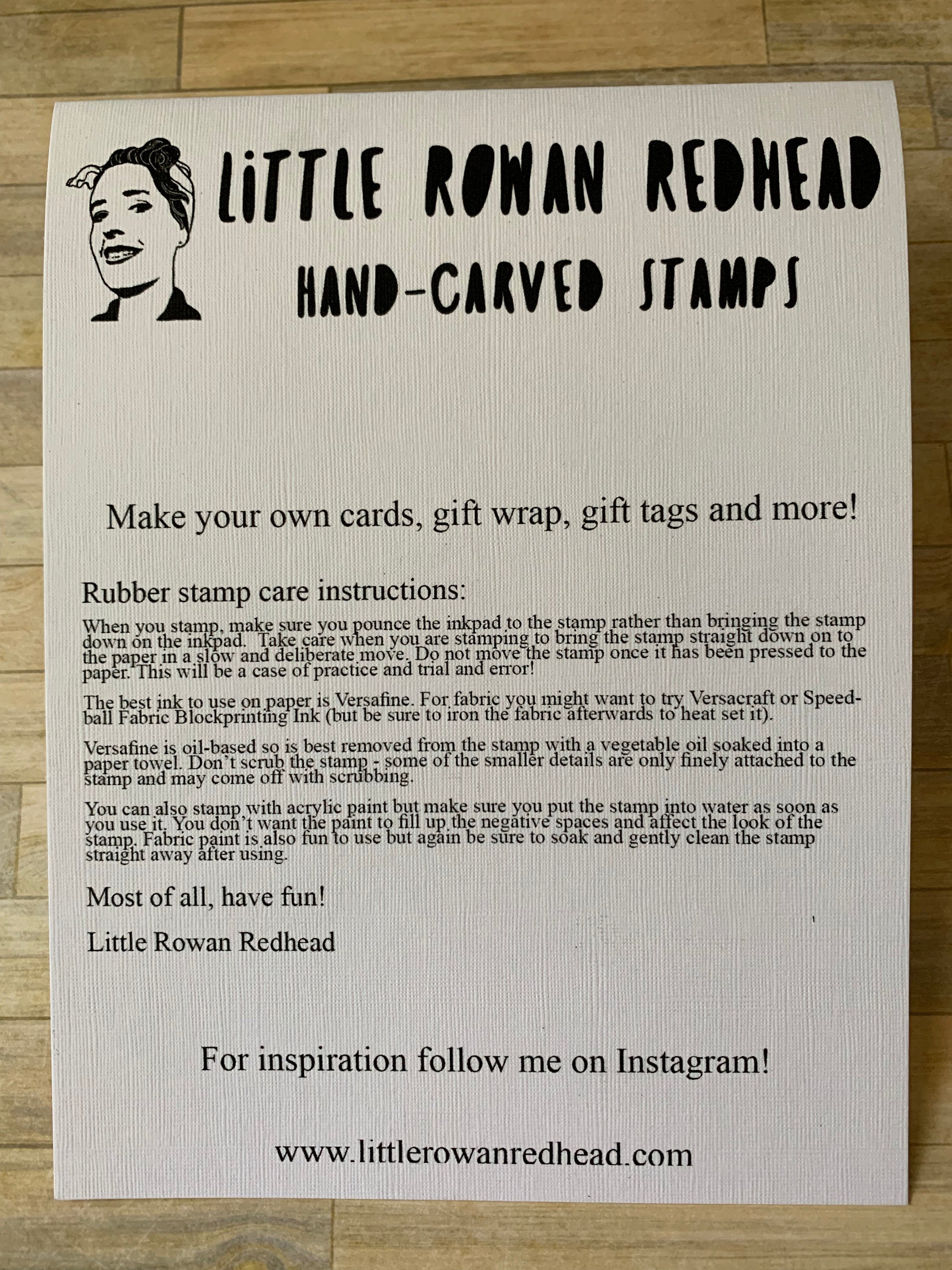 Dove - Handmade Rubber Stamp - Little Rowan Redhead