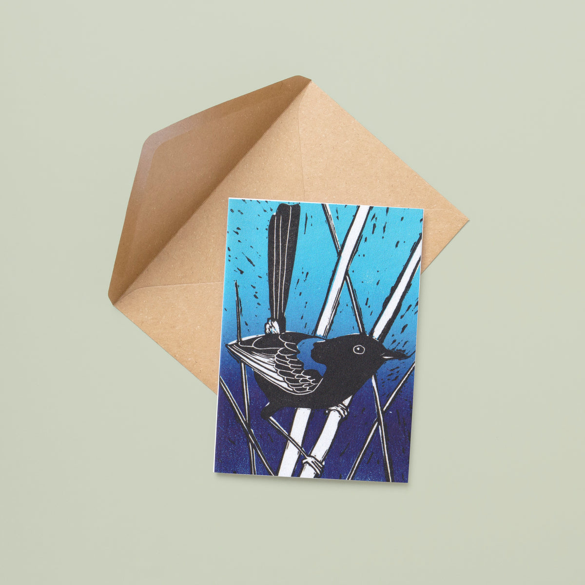 Blue Fairy Wren - A6 Greeting Card