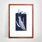 Dive! - Whale Marine Linoprint - Little Rowan Redhead