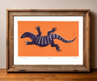 Goanna - Origianal linoprint - Little Rowan Redhead