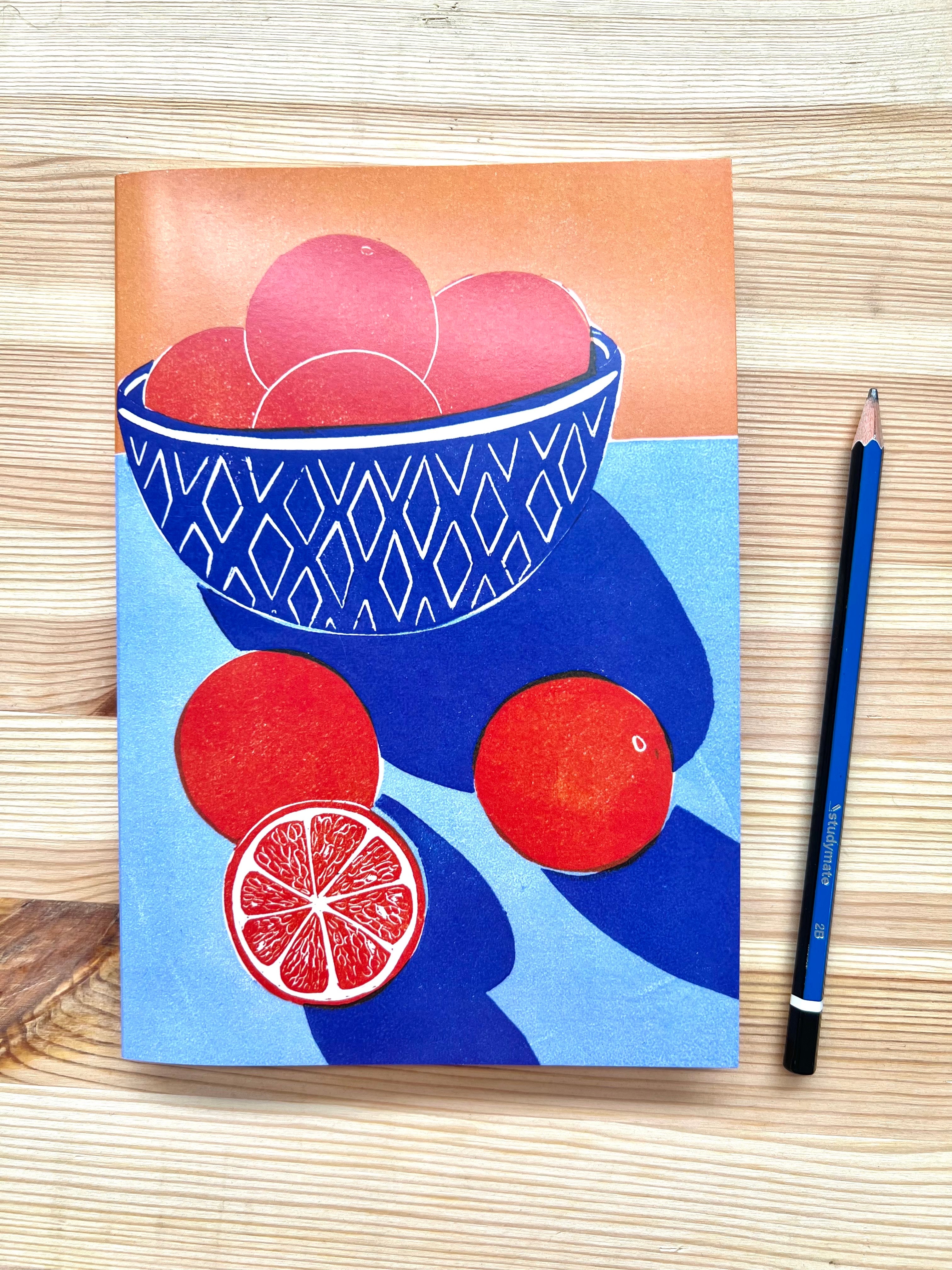 Moroccan Oranges - A5 Notebook - Little Rowan Redhead
