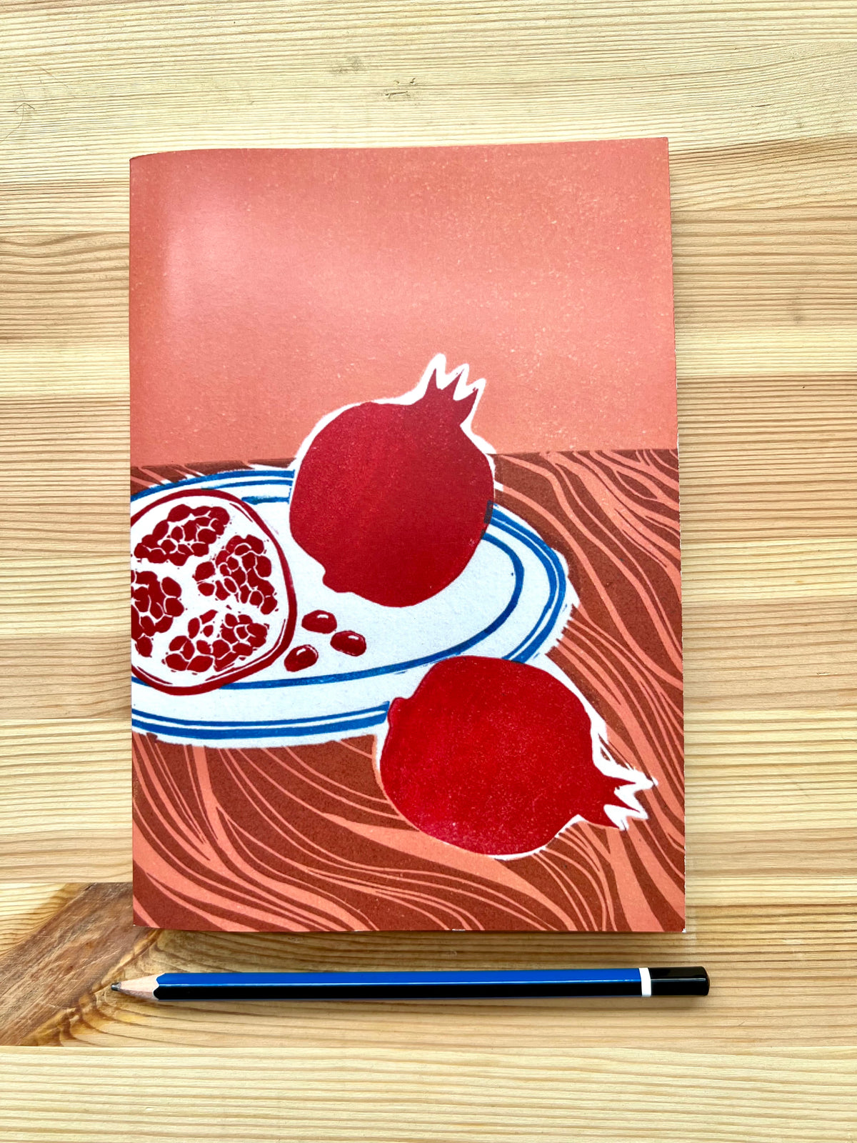 Pomegranates Still Life - A5 Notebook