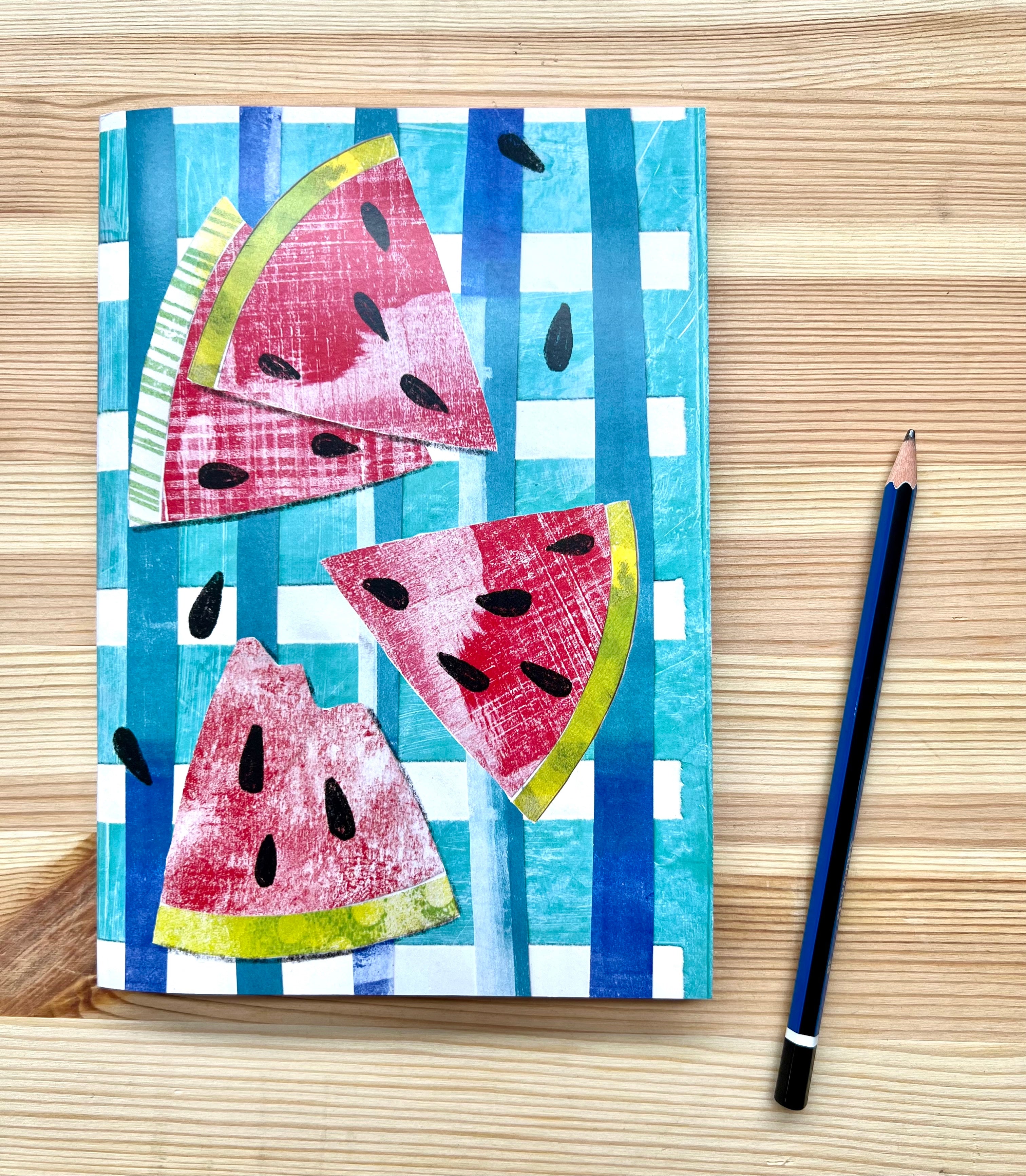 Watermelon Fresh - A5 Notebook - Little Rowan Redhead