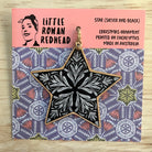 Black Star - Wooden Christmas Ornament - Little Rowan Redhead