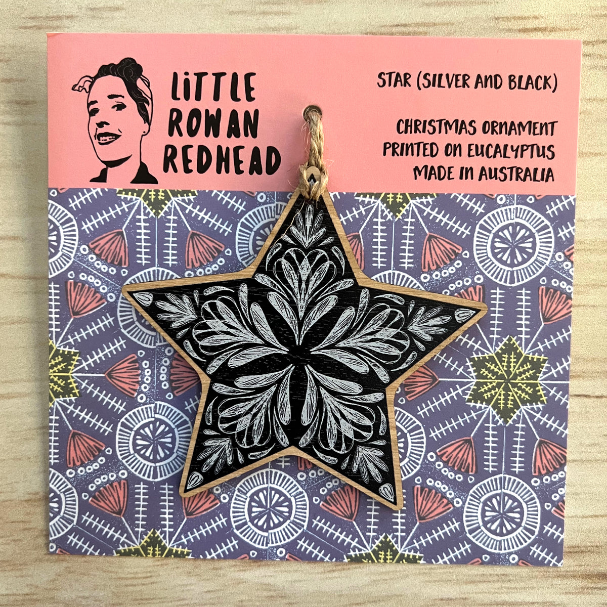 Black Star- Christmas Ornament