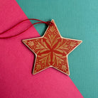 Red Star - Wooden Christmas Ornament - Little Rowan Redhead