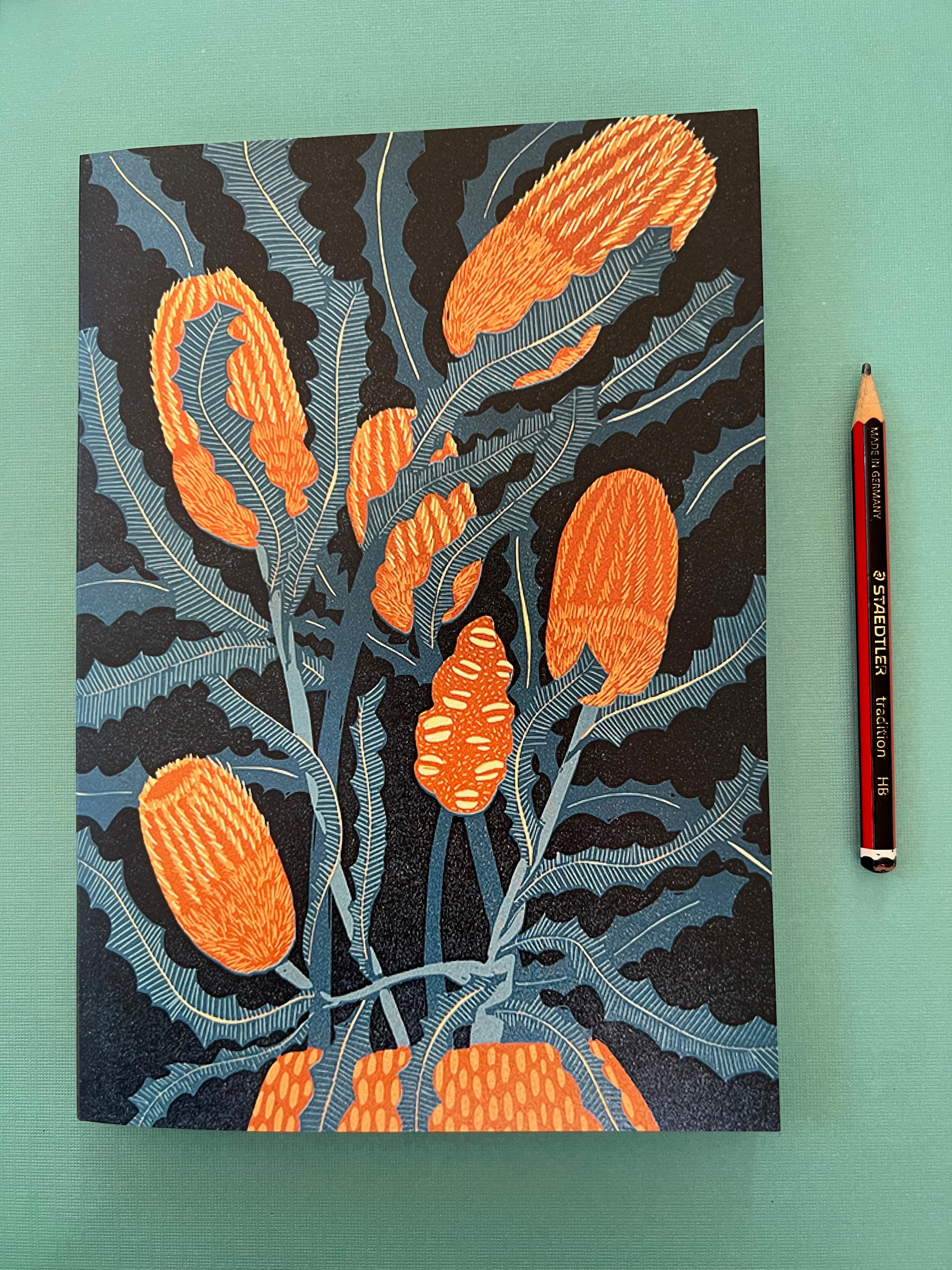 An Abundance of Banksia - A5 Notebook - Little Rowan Redhead