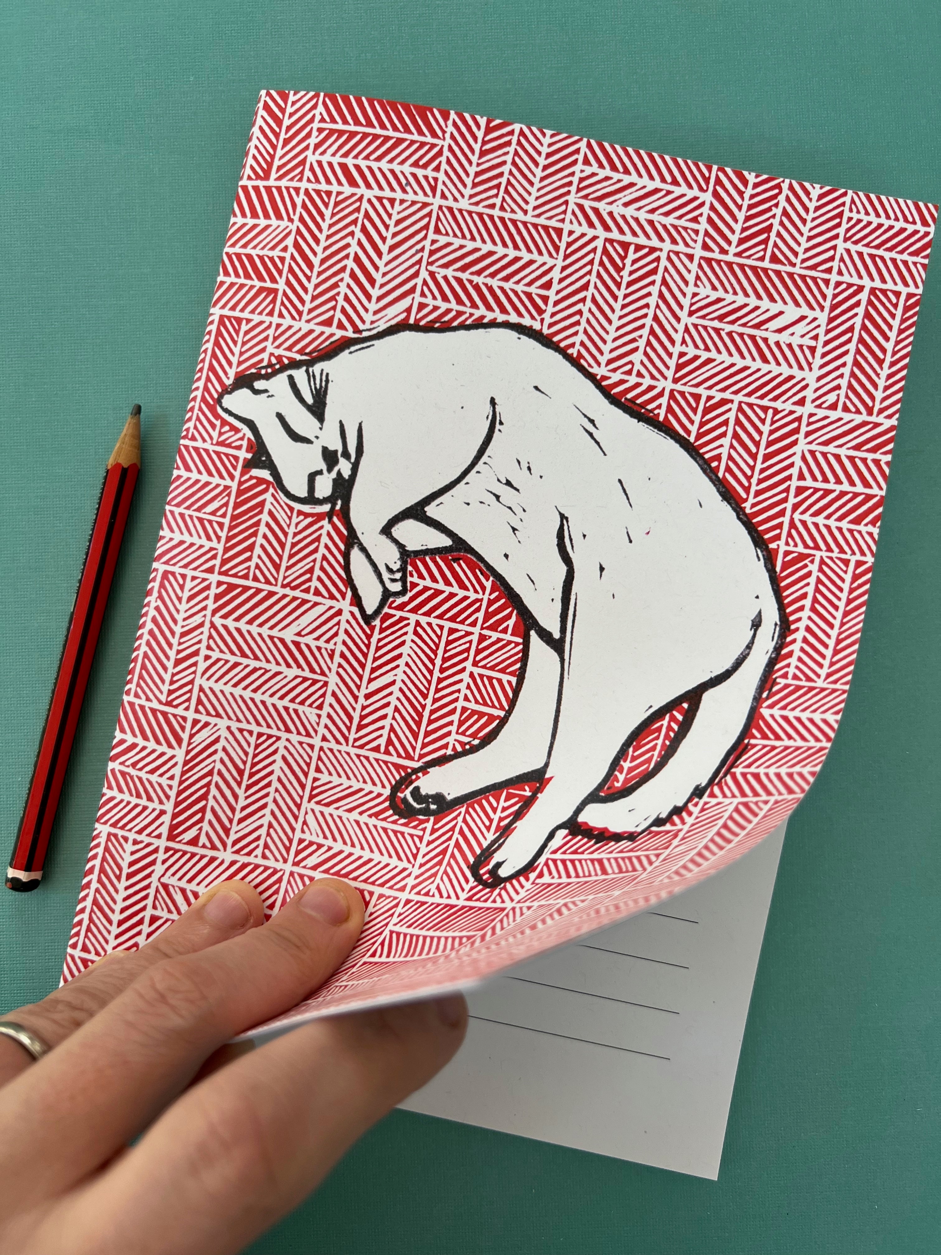 Cat on the Mat - A5 Notebook - Little Rowan Redhead