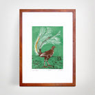 Lyre Lyre - Lyre Bird Original Linoprint - Little Rowan Redhead