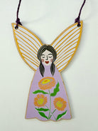 Paper Daisy - Wooden Floral Fairy Ornament - Little Rowan Redhead