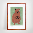 Quokka - Australian Animal Linoprint - Little Rowan Redhead