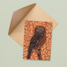 Ruru Boobook Morepork Moepoke - A6 Greeting Card - Little Rowan Redhead