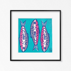 Sardines - Original Mini Linoprint - Little Rowan Redhead
