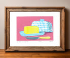 Butter is better - Food Illustration Linoprint - Little Rowan Redhead