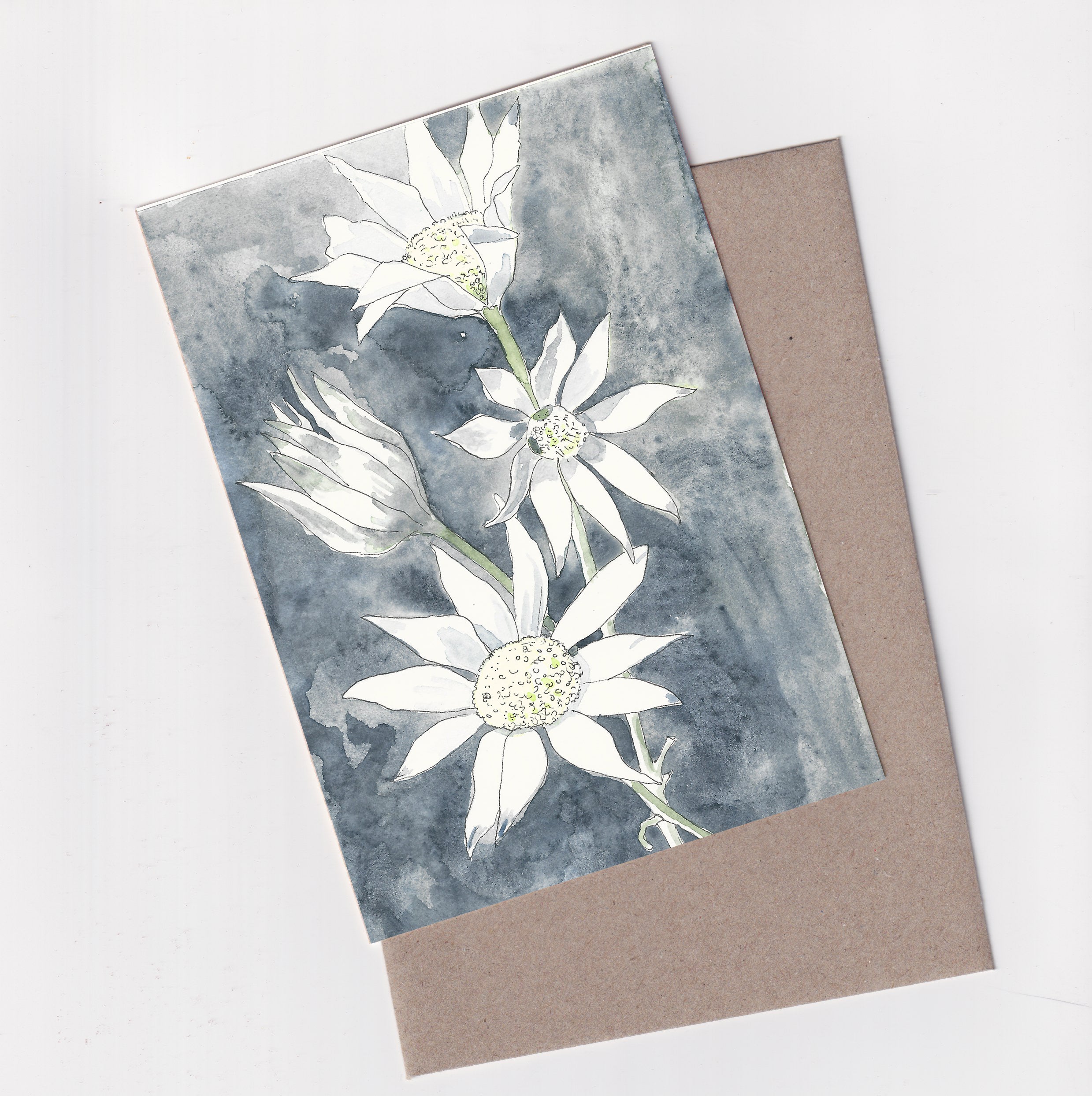 Flannel Flowers - A6 Greeting Card - Little Rowan Redhead