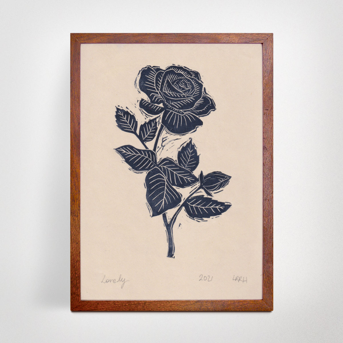 Lovely - Original Linoprint