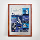 Marine Mosaic - Sea Creature Original Linoprint - Little Rowan Redhead