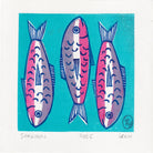 Sardines - Original Mini Linoprint - Little Rowan Redhead