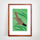 Platypus - Australian Animal Linoprint - Little Rowan Redhead