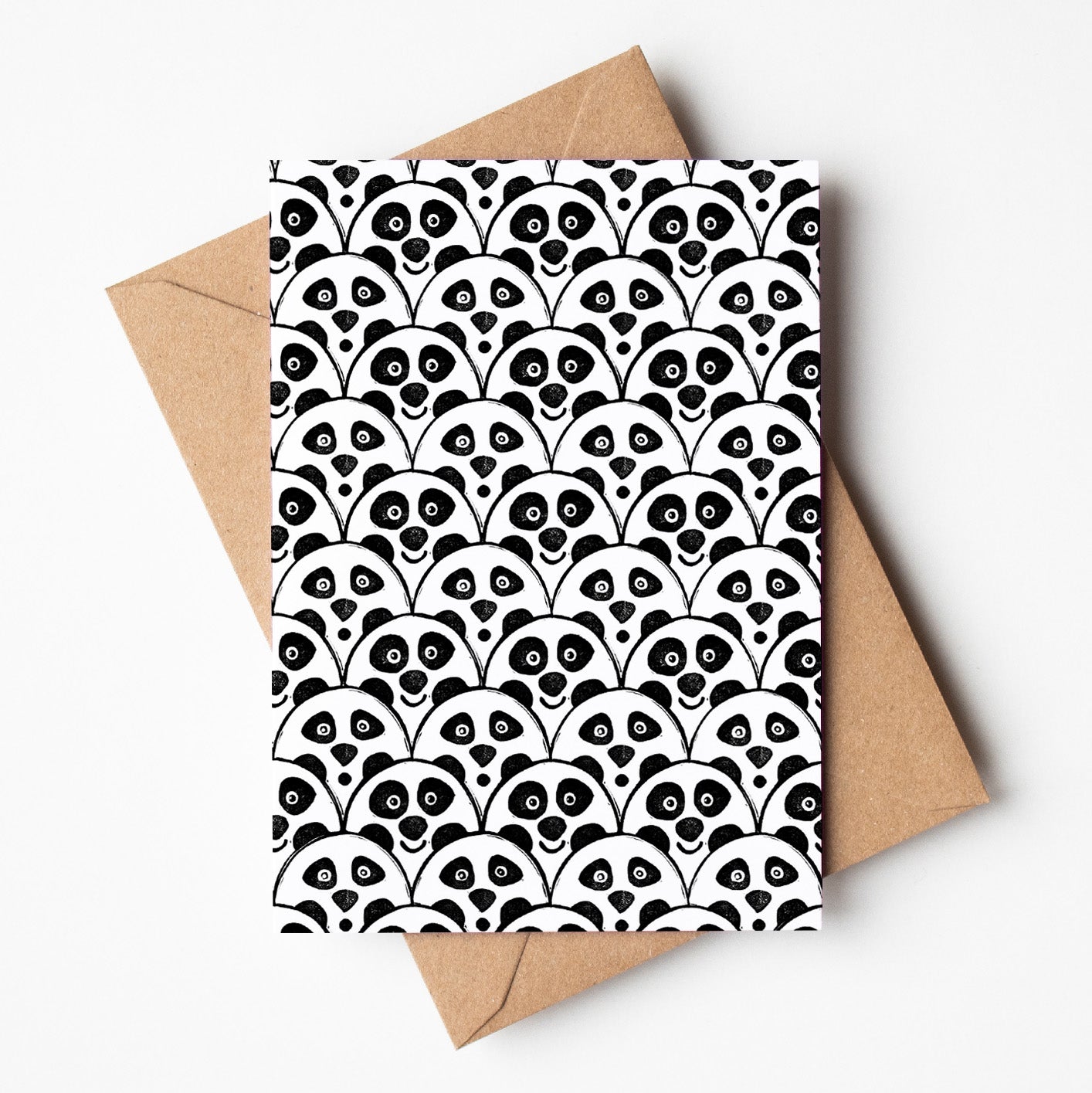 Funny panda greeting card, made in Australia, available for wholesale.