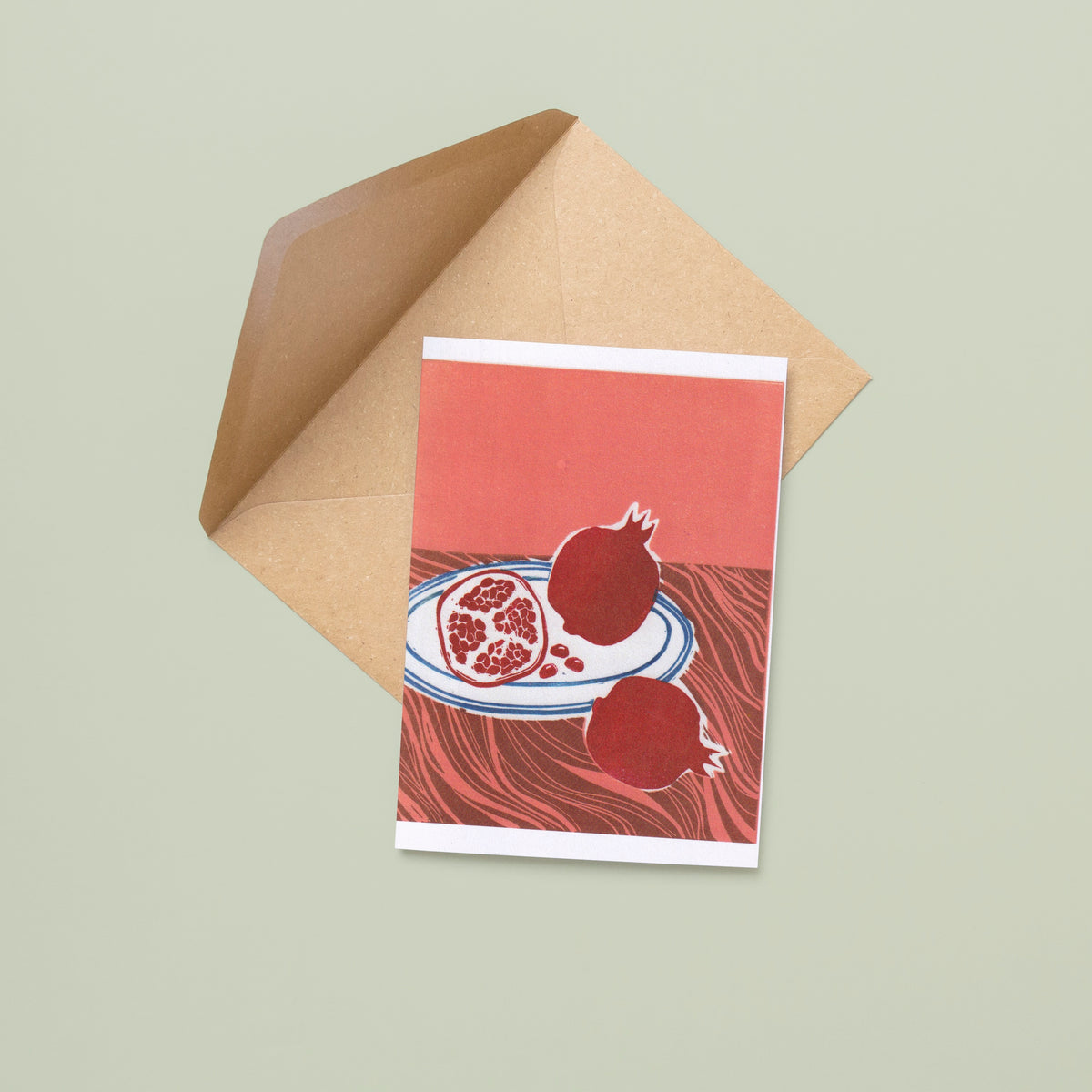 Pomegranate Still Life - A6 Greeting Card