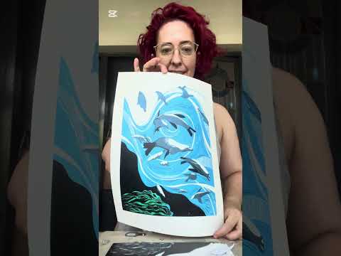 youtube short printmaking process Australian printmaker