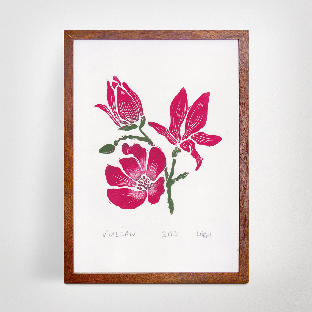 Vulcan - Magnolia Linoprint