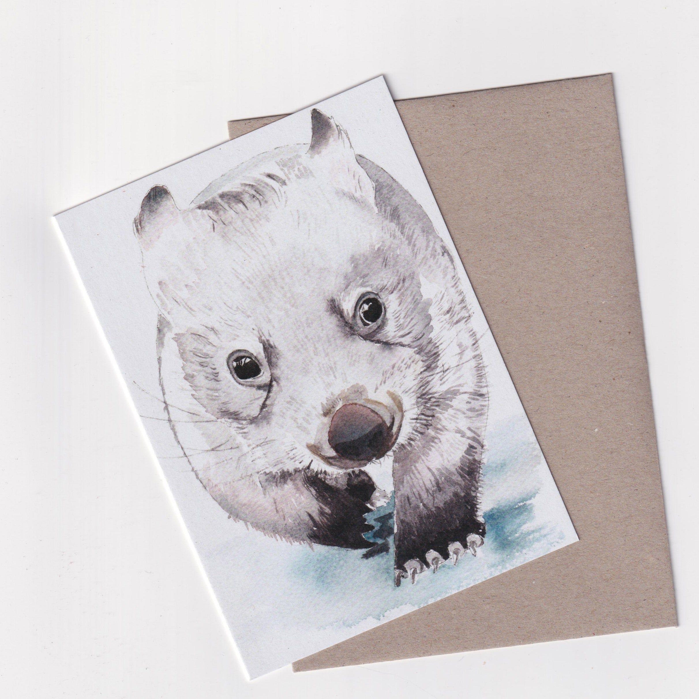 Baby Wombat - A6 Greeting Card - Little Rowan Redhead