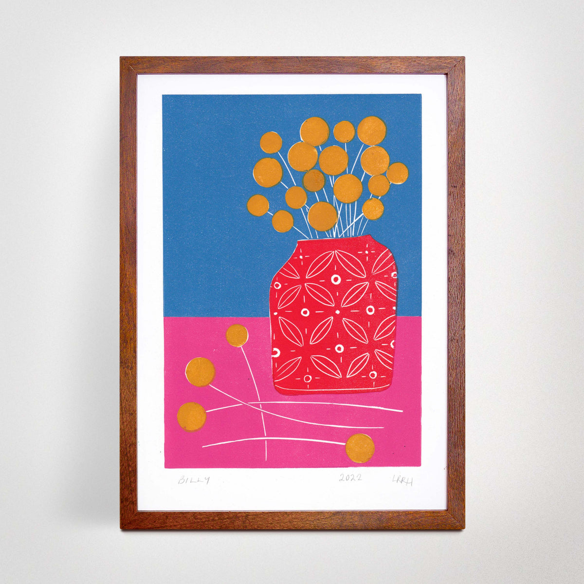 &#39;Billy&#39; - four colour linoprint