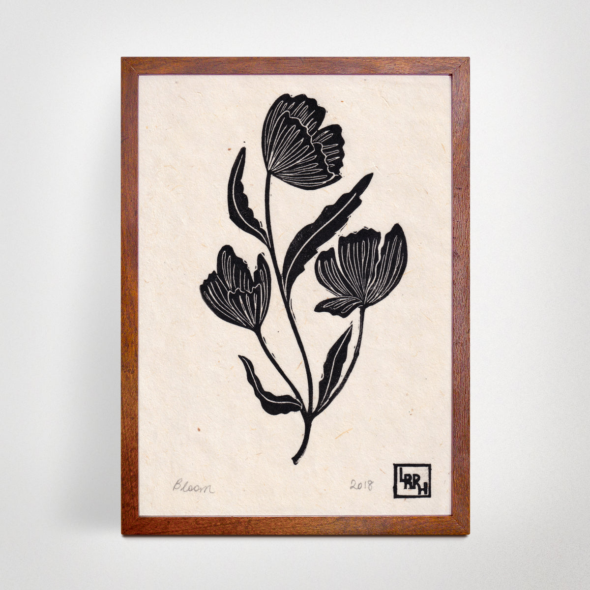 Bloom Linoprint, original artwork, handmade in Sydney