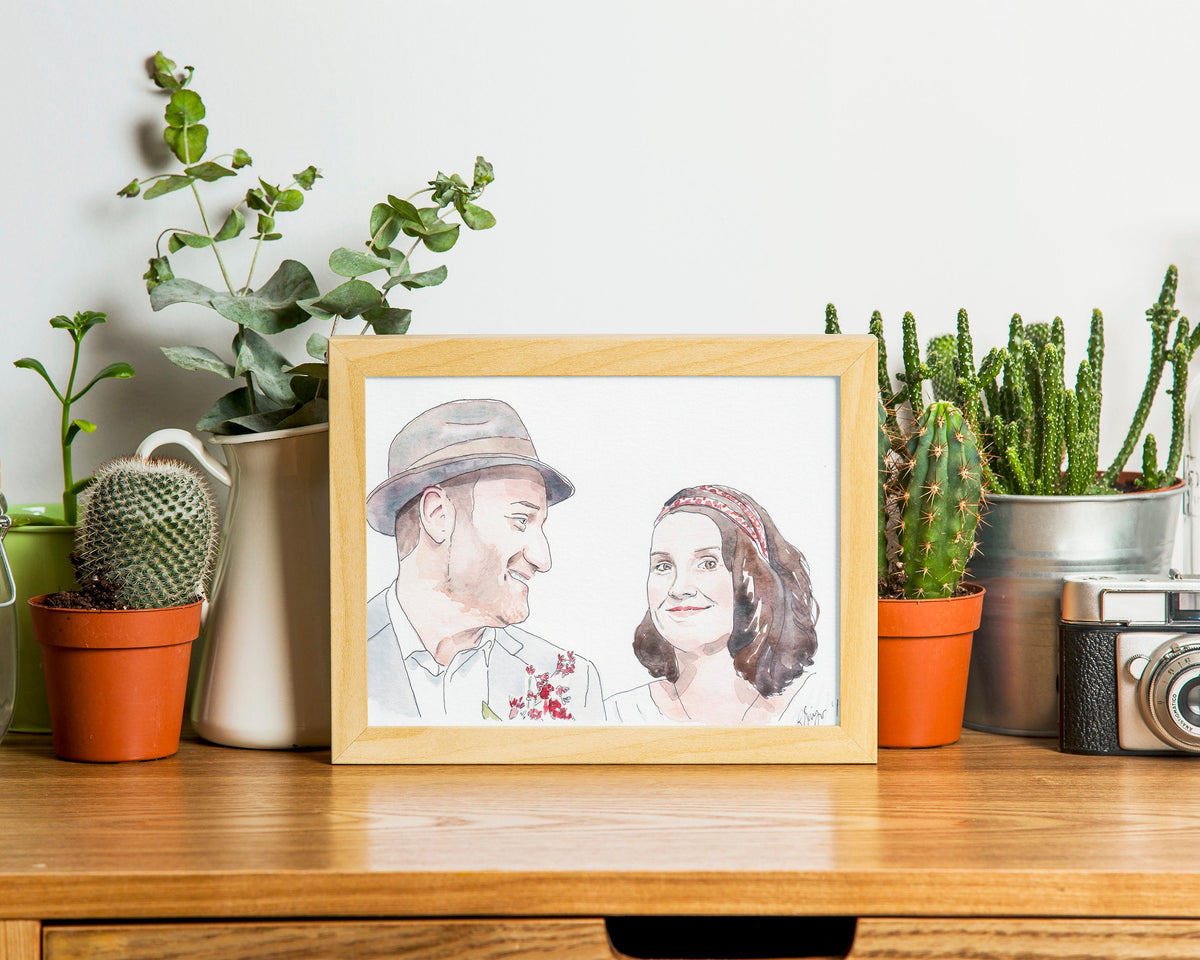 Custom watercolour portrait - couples, family, children