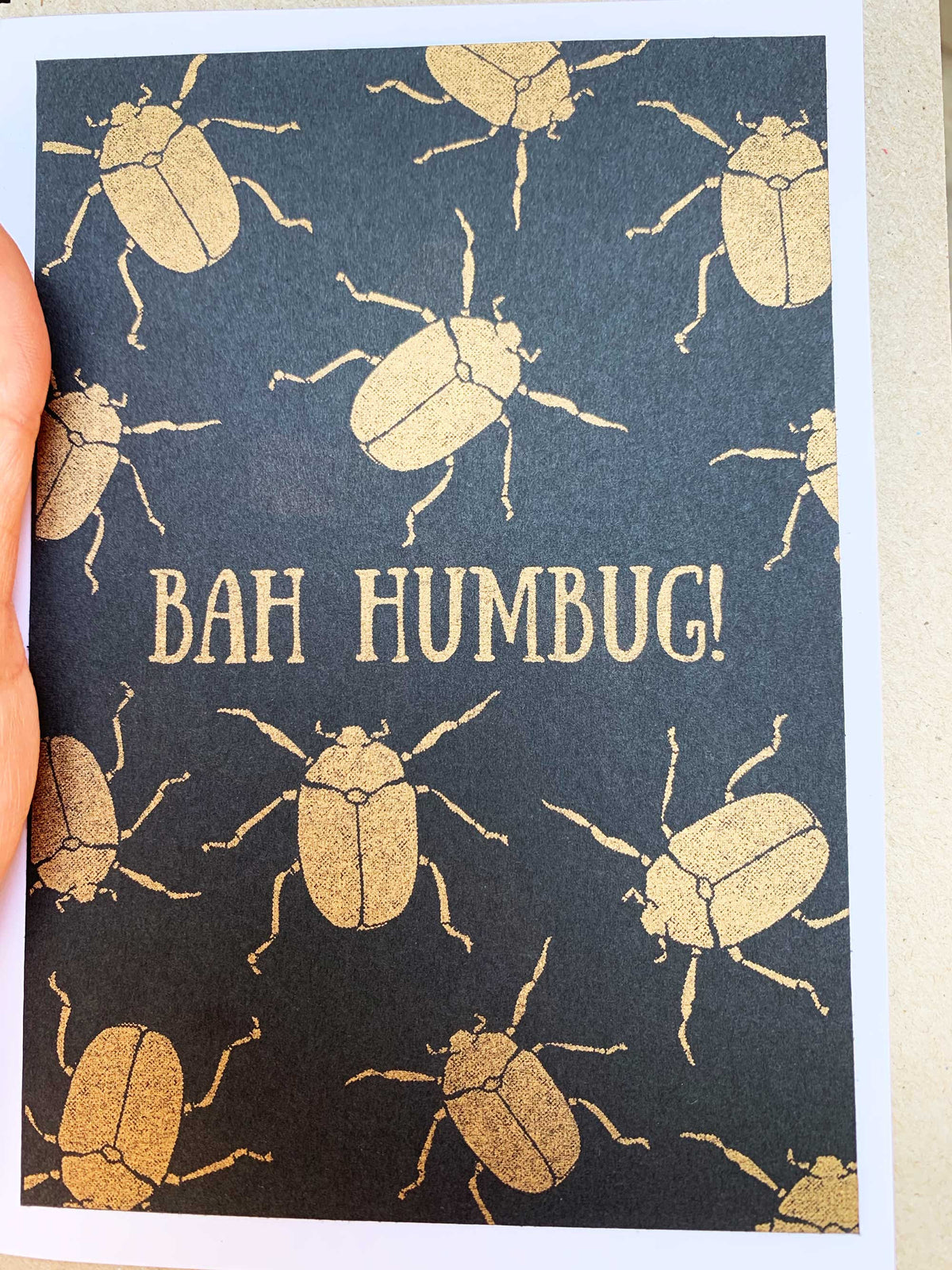 Bah Humbug - Risoprinted Australian Christmas Card